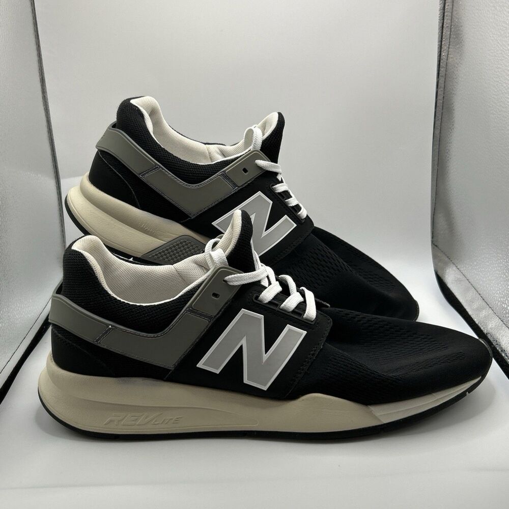 New Balance 247 Revlite MS247MR Black Gray Lifestyle Sneakers Men’s 13 2EE